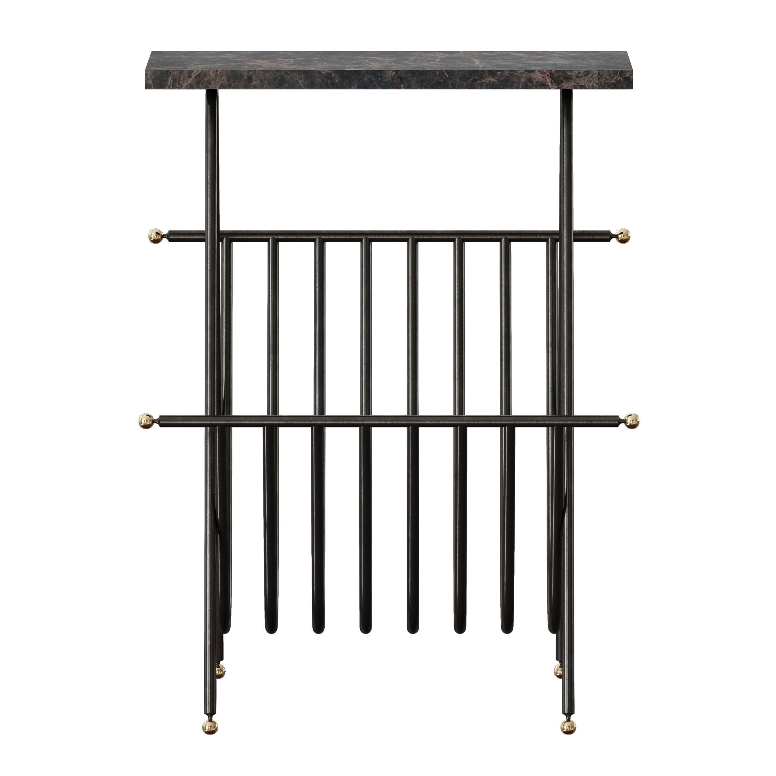 Bromley Magazine End Table Crate and Barrel 3D model_2