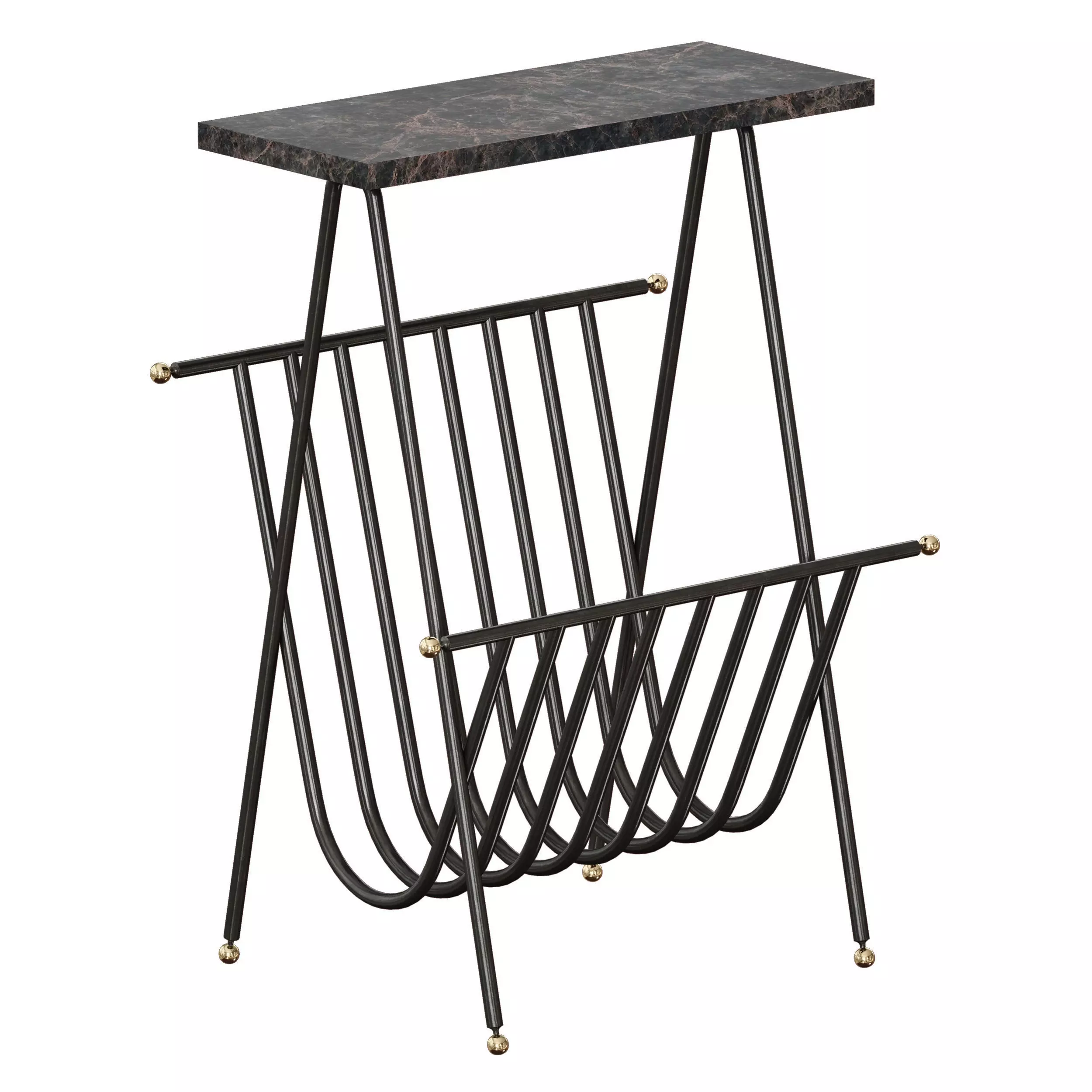 Bromley Magazine End Table Crate and Barrel 3D model_0