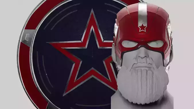 Red Guardiam MCU Helmet and Shield