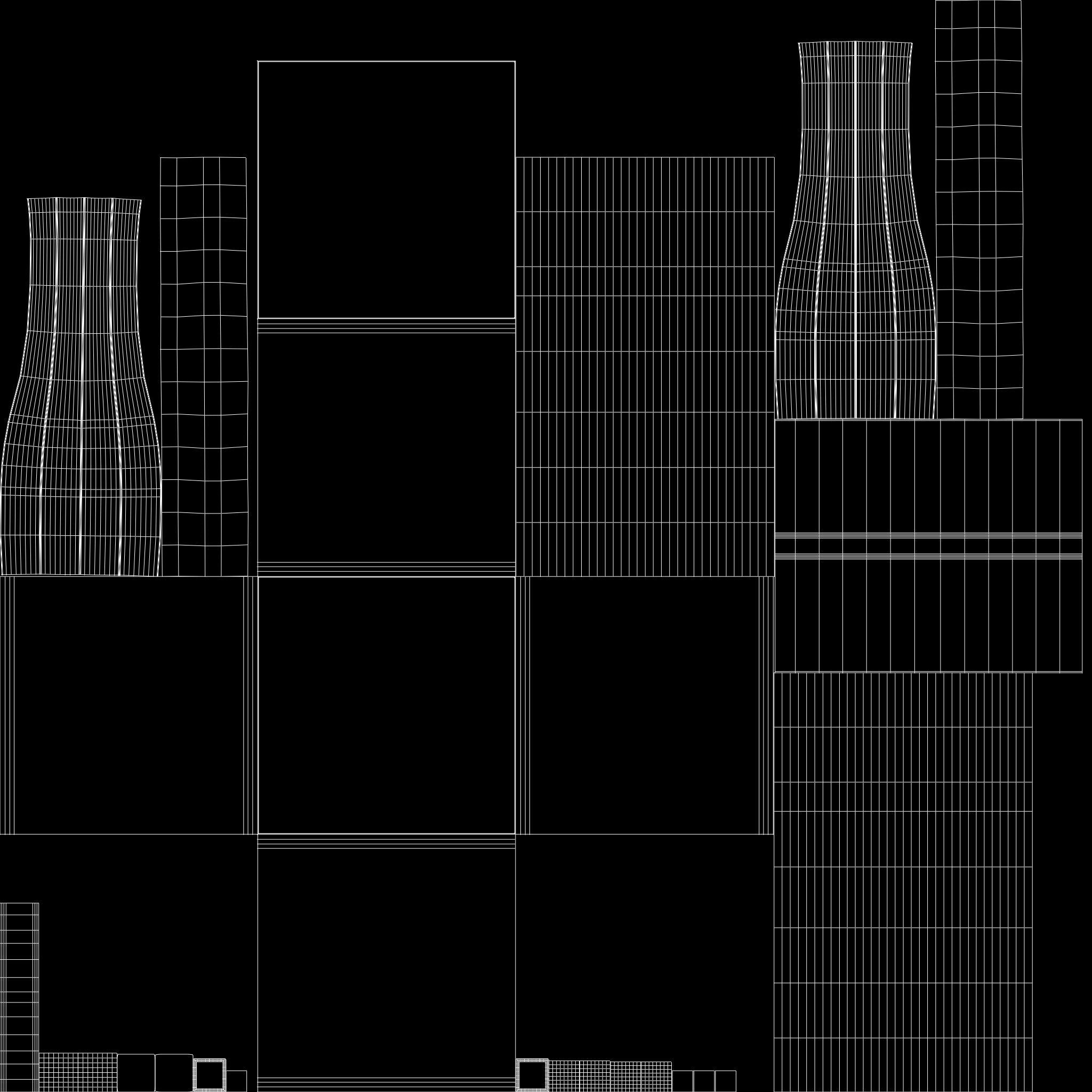 table with chairs 3D model_6