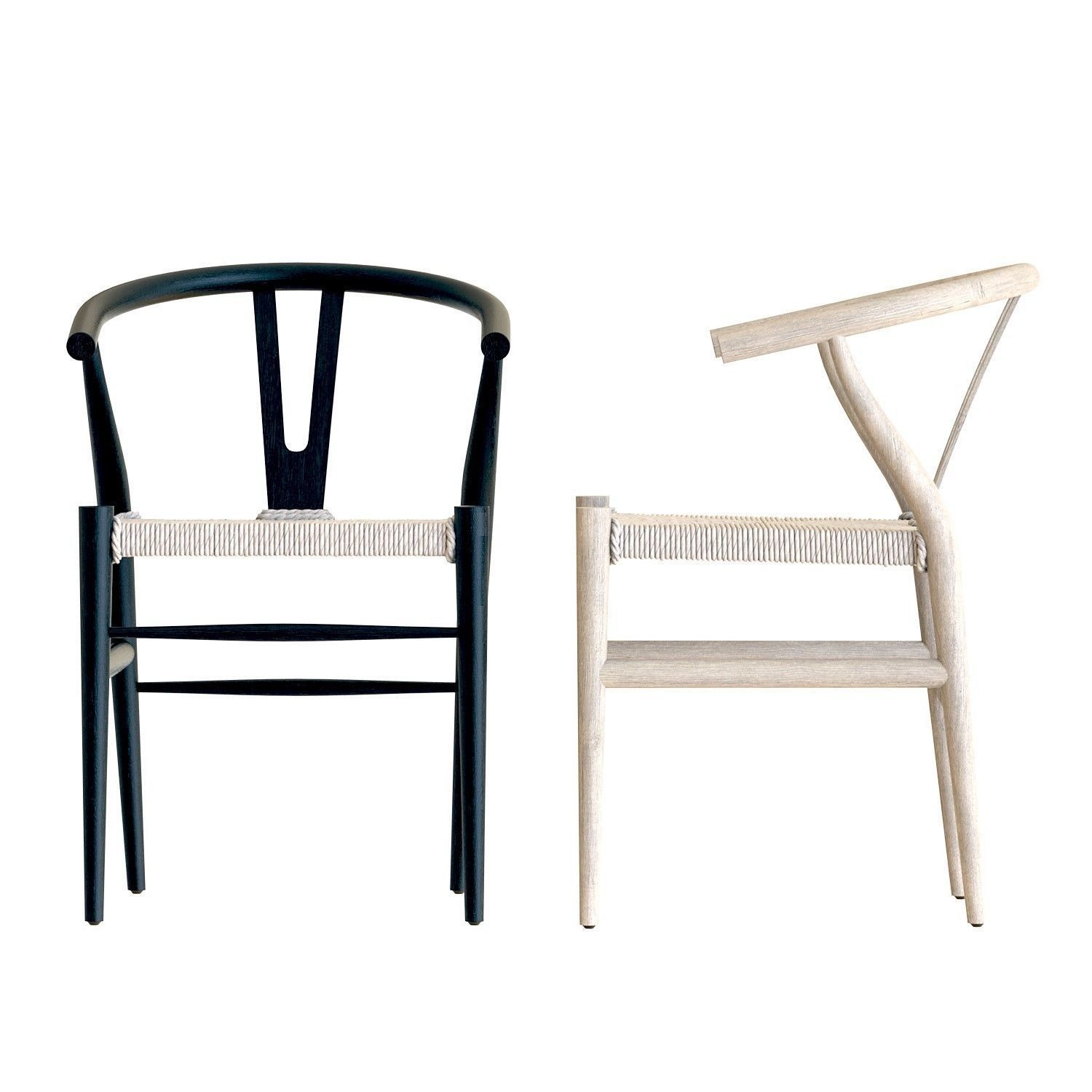 Crate and Barrel - Crescent Dining Chair 3D model_4