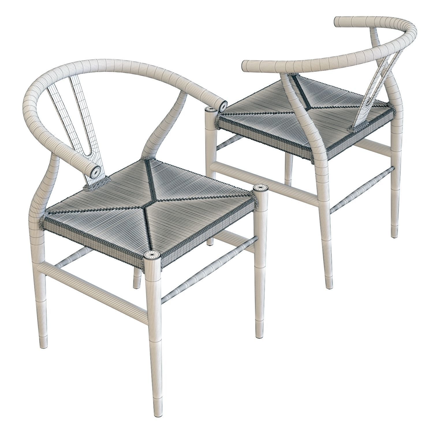 Crate and Barrel - Crescent Dining Chair 3D model_3