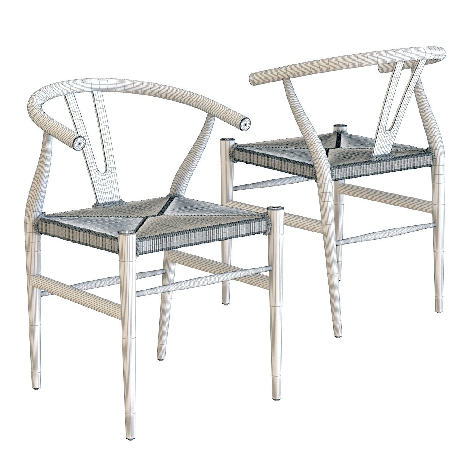 Crate and Barrel - Crescent Dining Chair 3D model_1