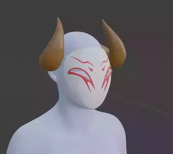 Spirit Blossom Kindred mask horn League of Legends 