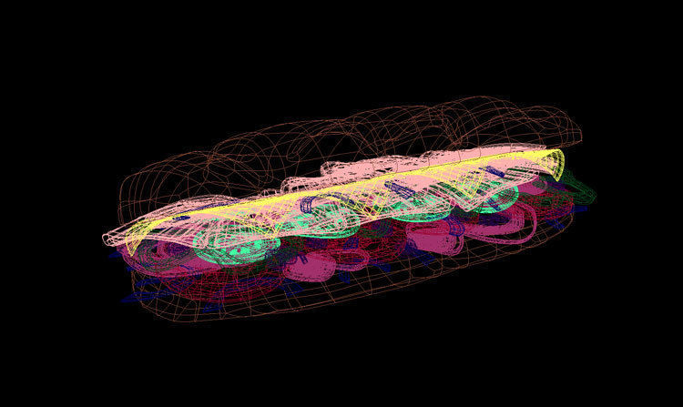 subway sandwich Low-poly 3D model_3