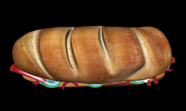 subway sandwich Low-poly 3D model_4