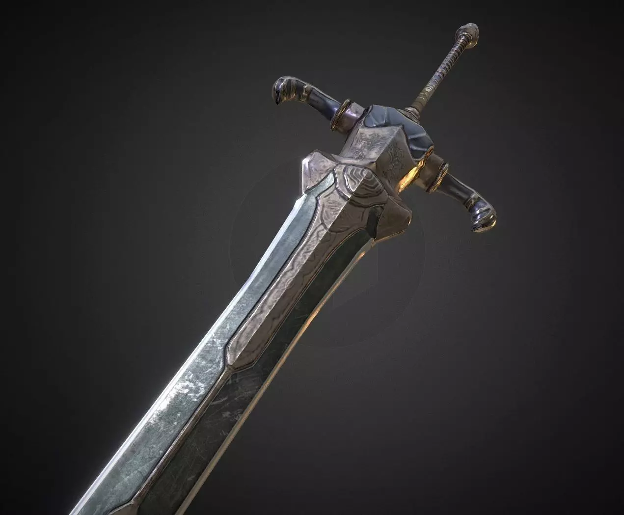 Sword of Artorias Free low-poly 3D model_0