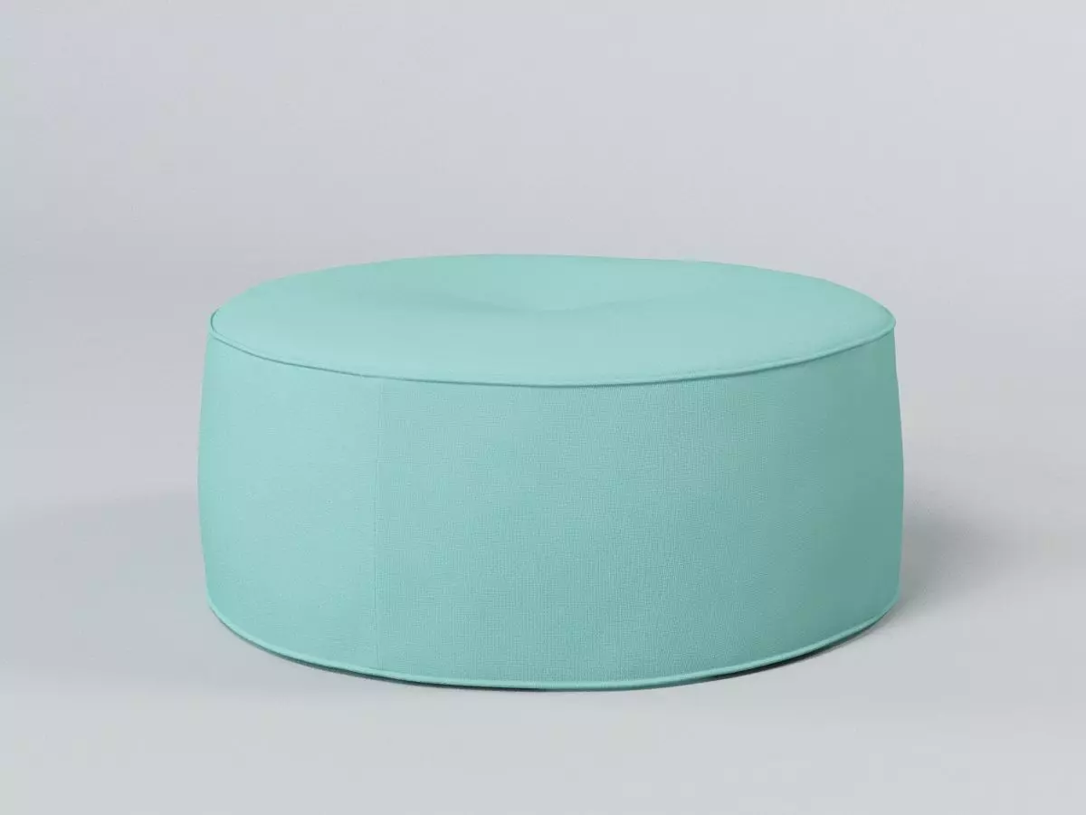 Rounded Ottoman 3D model_0
