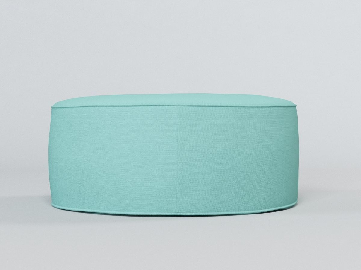 Rounded Ottoman 3D model_4