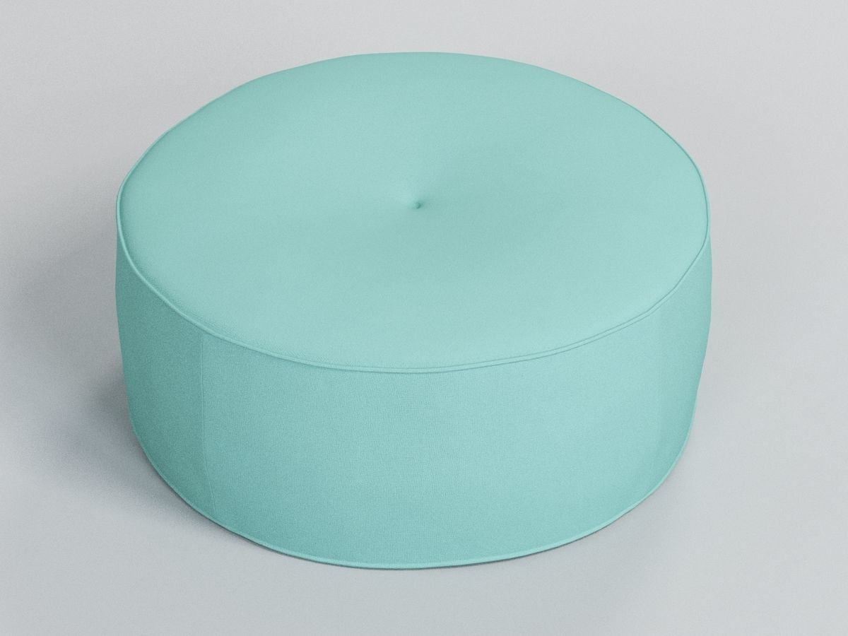 Rounded Ottoman 3D model_6