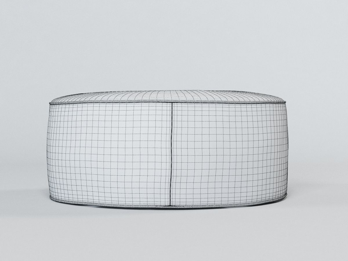 Rounded Ottoman 3D model_5