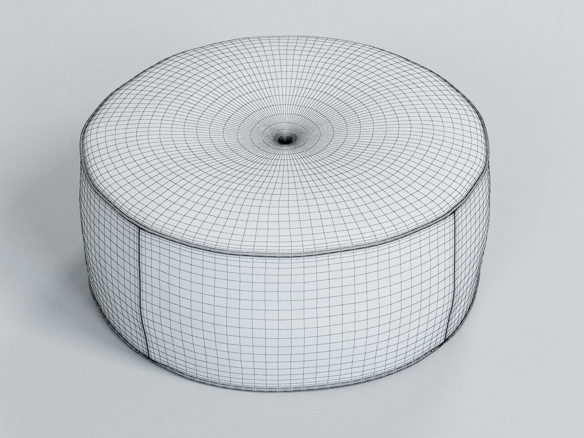 Rounded Ottoman 3D model_7
