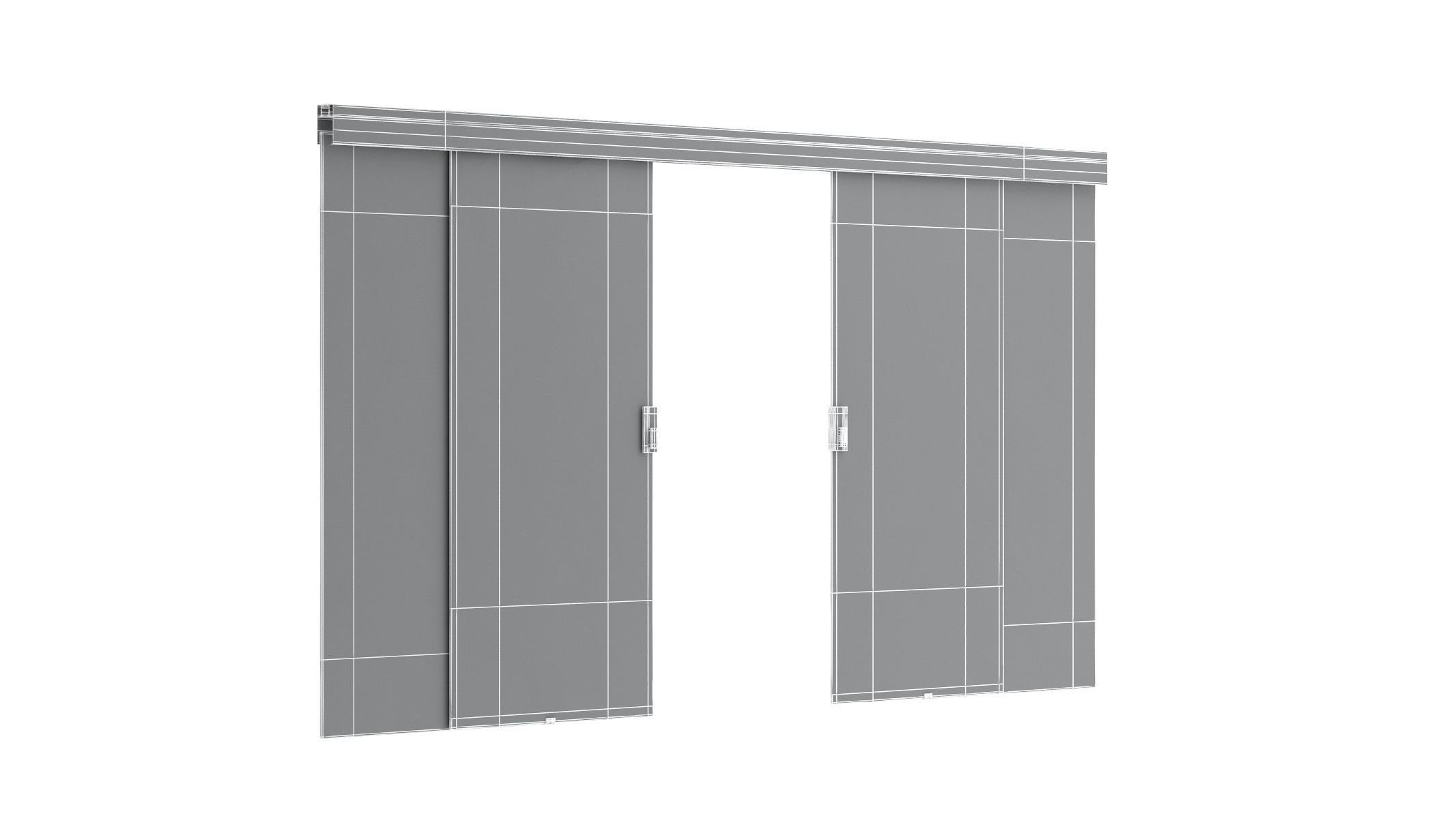 Glass Sliding Door 3D model_6