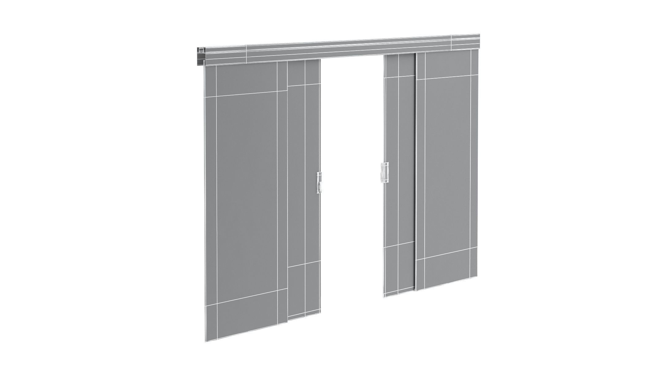 Glass Sliding Door 3D model_9