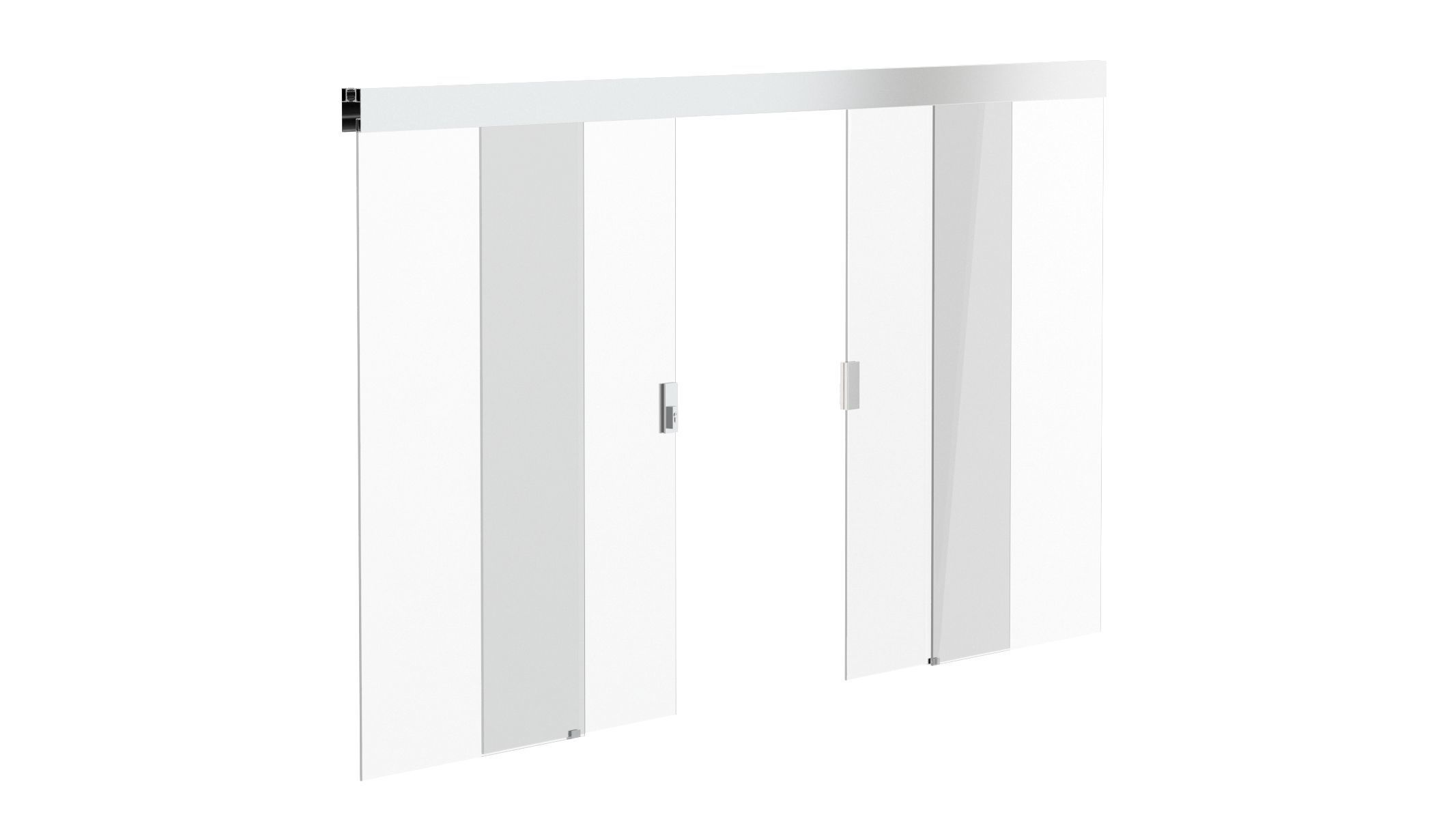 Glass Sliding Door 3D model_4