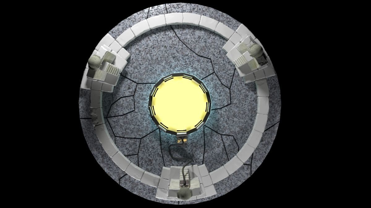 Charging station of the Ancients Low-poly 3D model_3