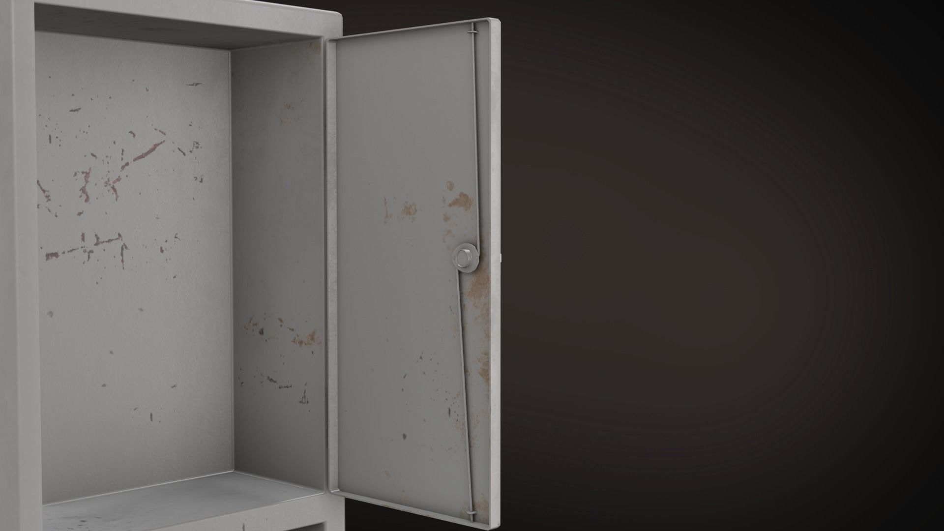 Wall Mounted Cabinet Low-poly 3D model_6