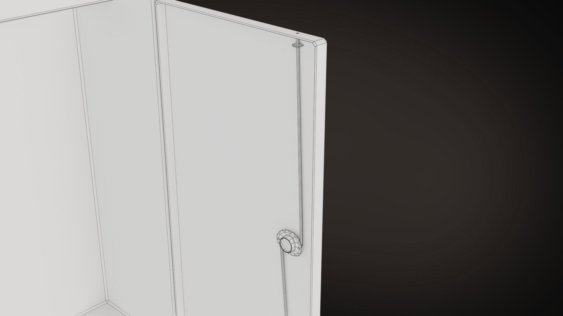 Wall Mounted Cabinet Low-poly 3D model_12