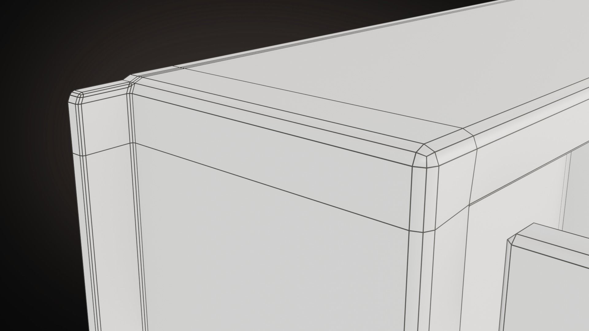 Wall Mounted Cabinet Low-poly 3D model_15