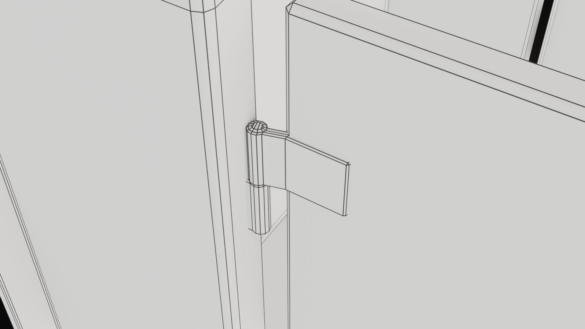 Wall Mounted Cabinet Low-poly 3D model_13