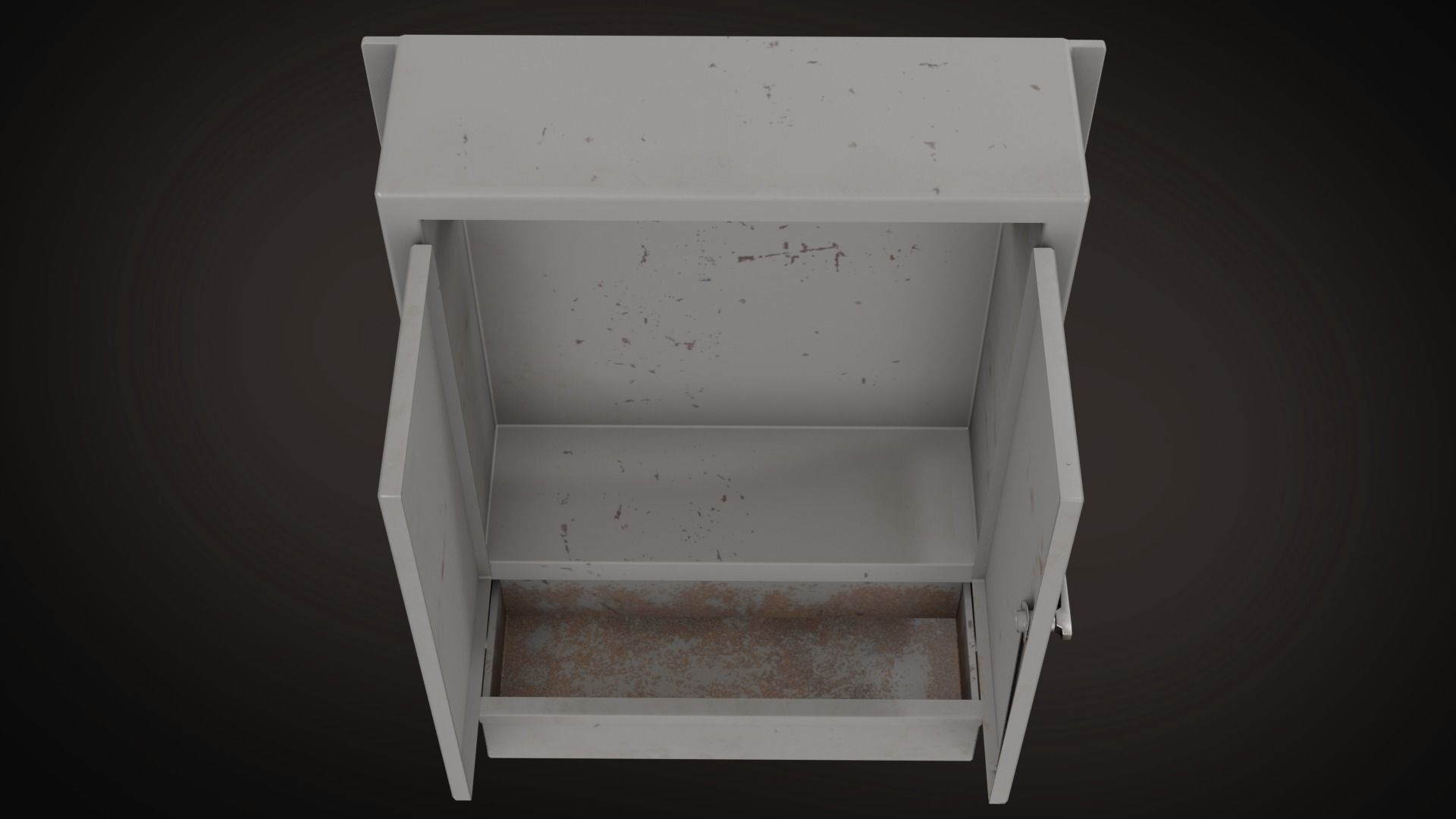 Wall Mounted Cabinet Low-poly 3D model_3
