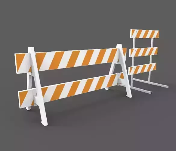 Traffic Barricade 3D model