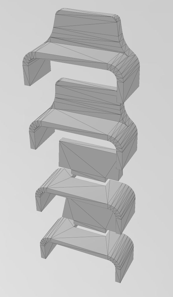 Miniature concrete park benches prop 3D model 3D printable | CGTrader