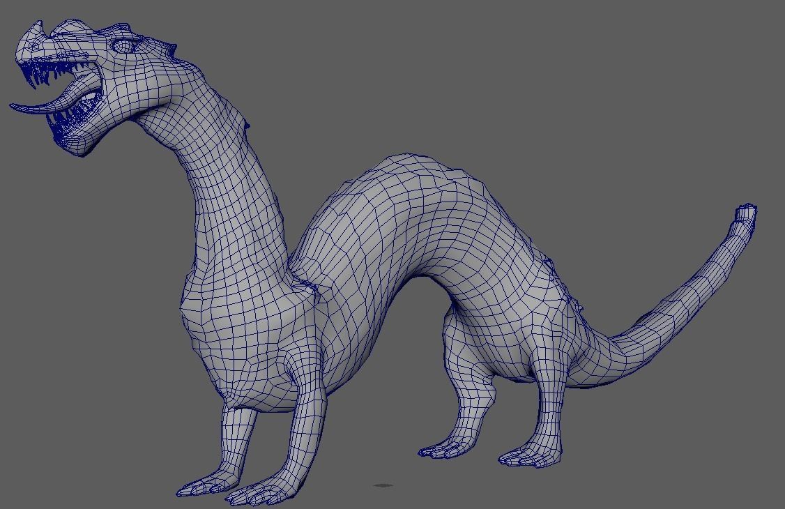 Chinese dragon Low-poly 3D model_3