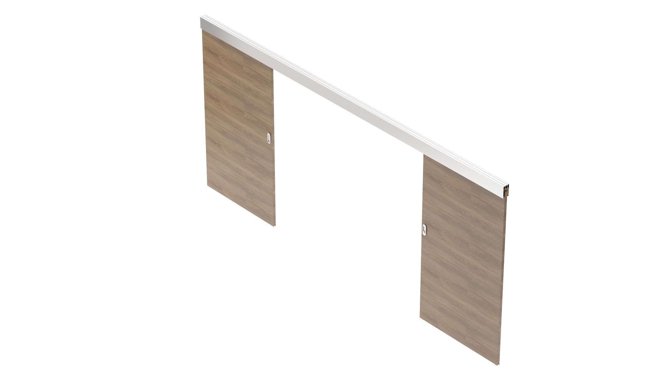 Wood Sliding Door 3D model_1
