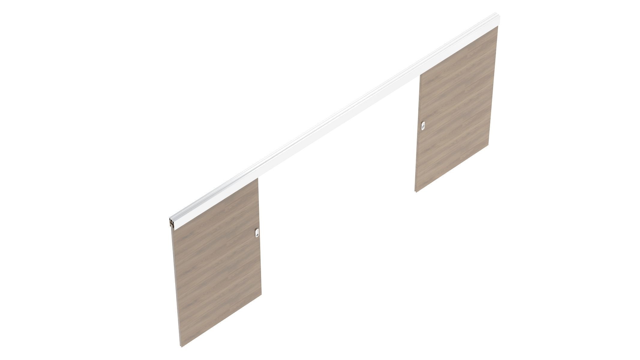 Wood Sliding Door 3D model_6