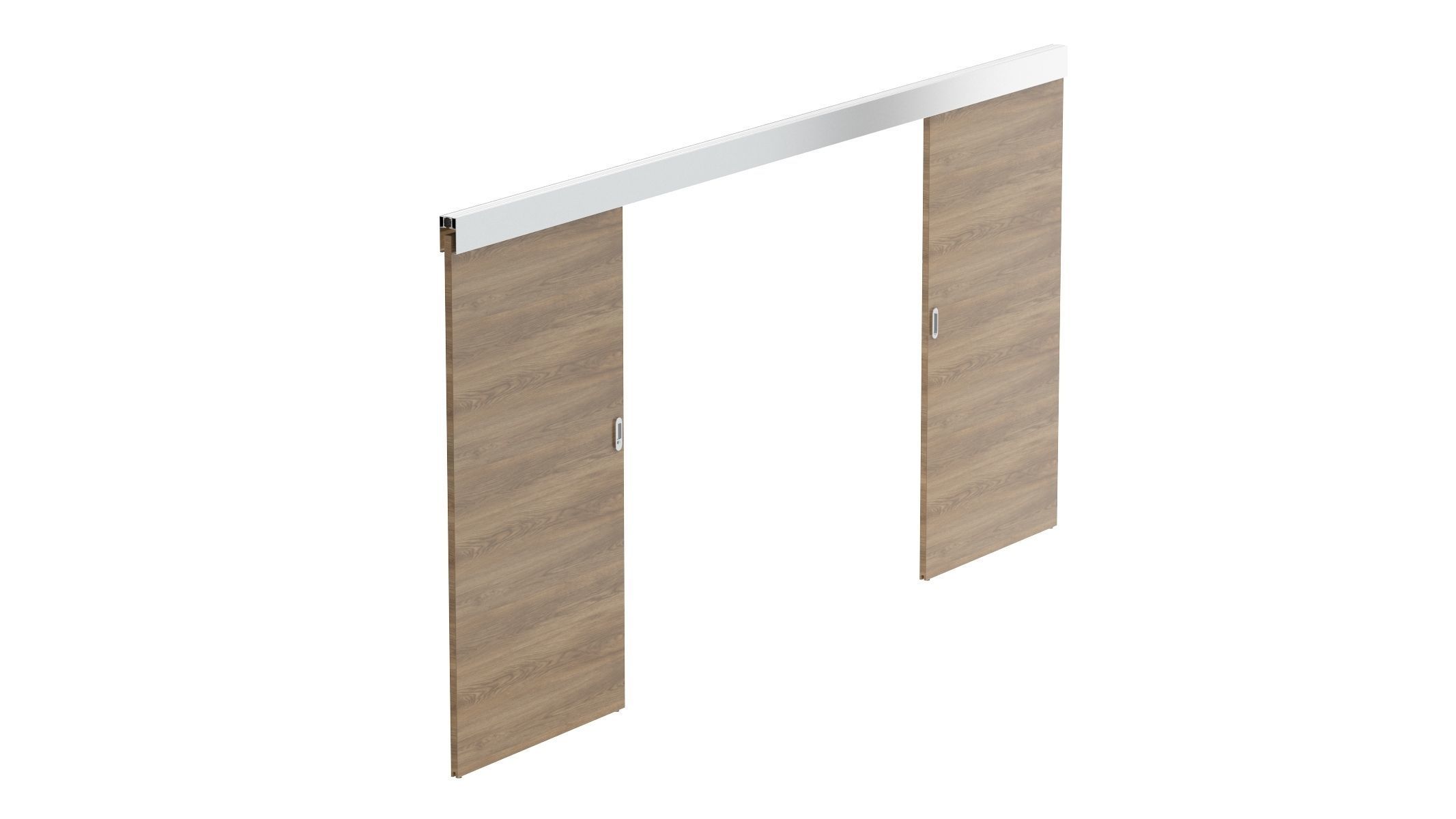 Wood Sliding Door 3D model_10