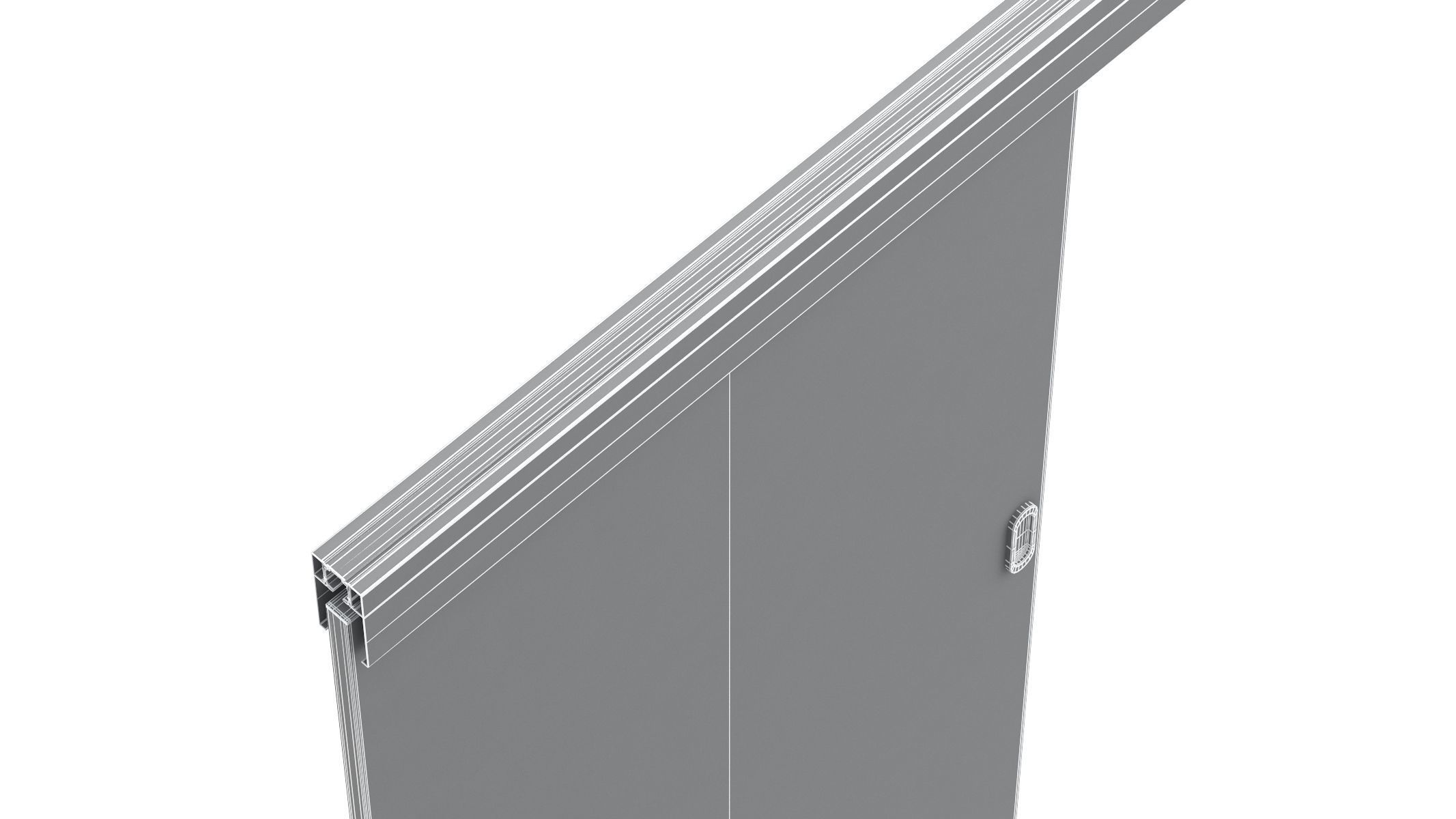 Wood Sliding Door 3D model_9