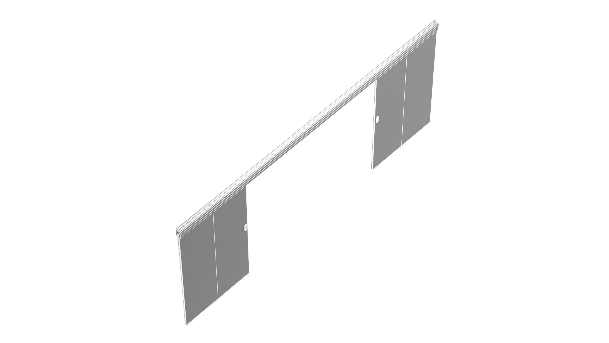 Wood Sliding Door 3D model_21