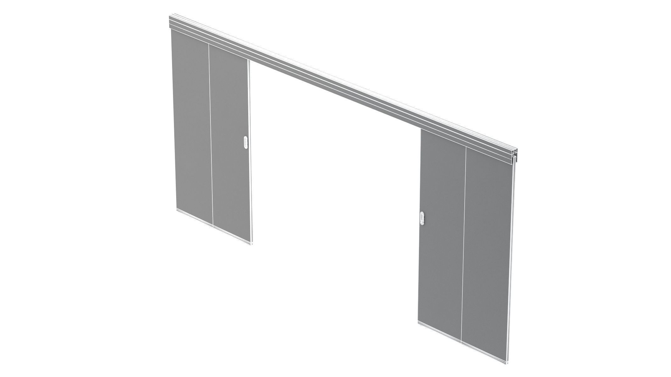 Wood Sliding Door 3D model_19