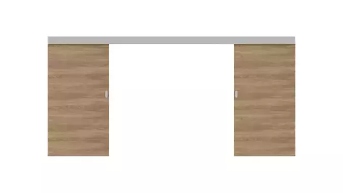 Wood Sliding Door 3D model