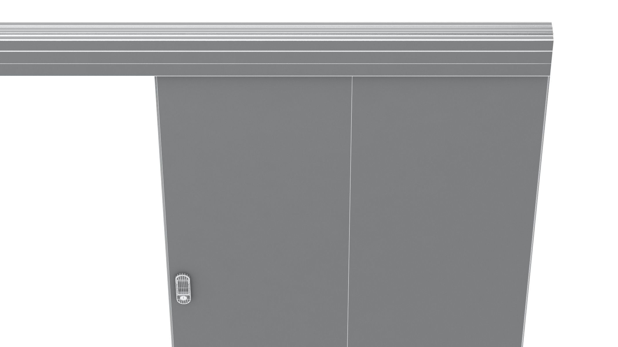 Wood Sliding Door 3D model_8