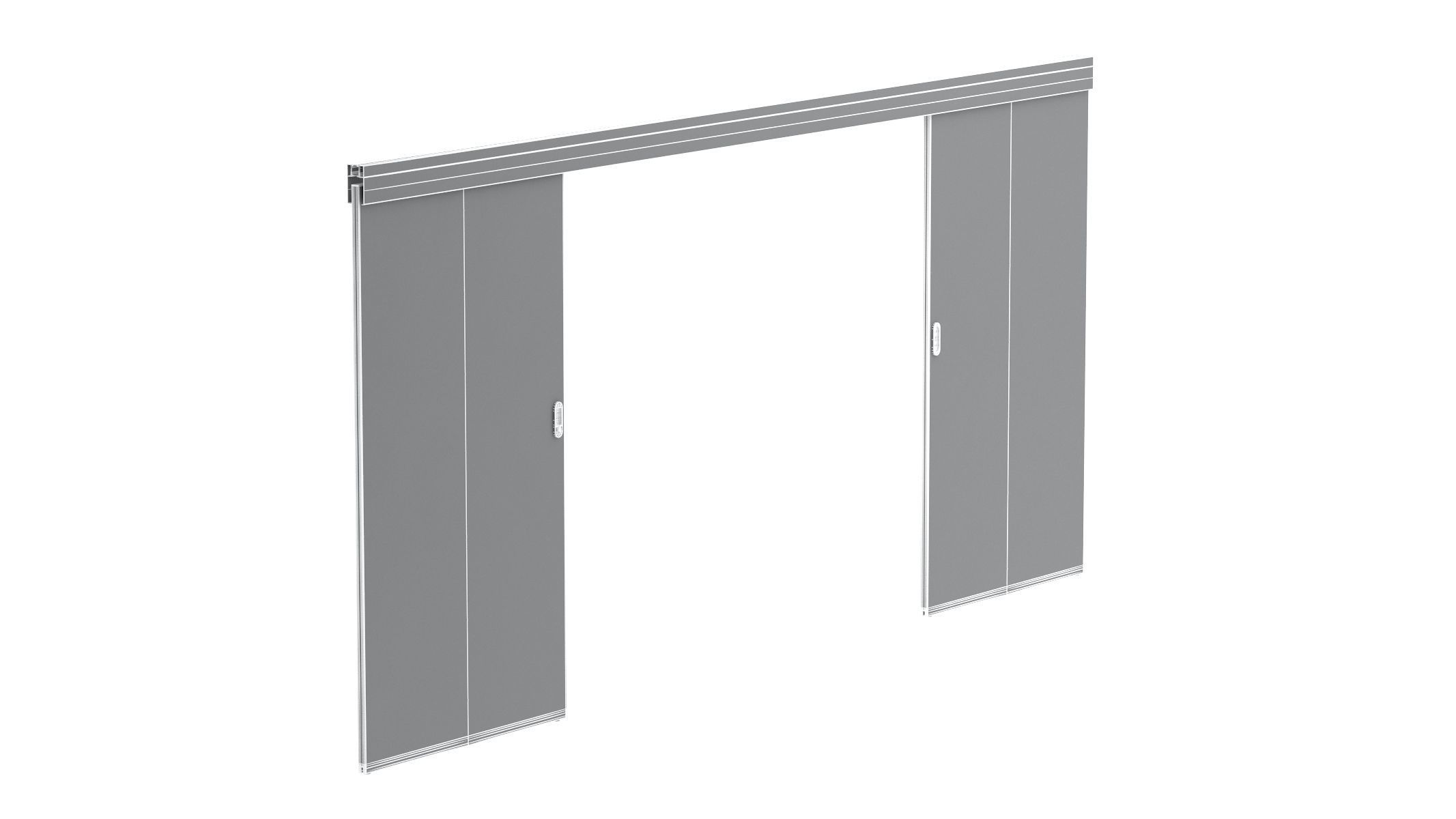 Wood Sliding Door 3D model_17
