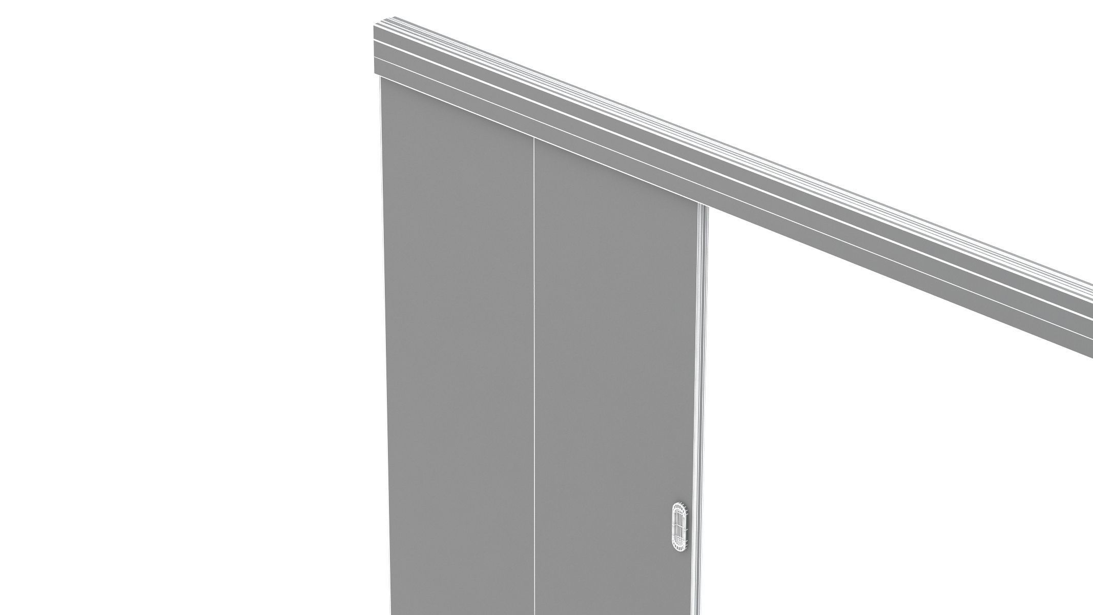 Wood Sliding Door 3D model_22