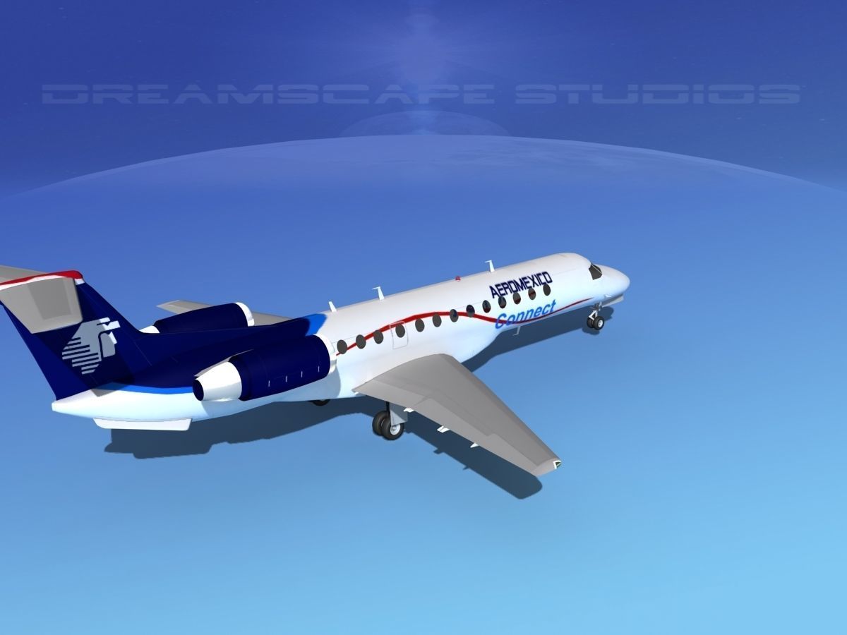 Embraer ERJ-145 Aero Mexico Connect 3D model_22