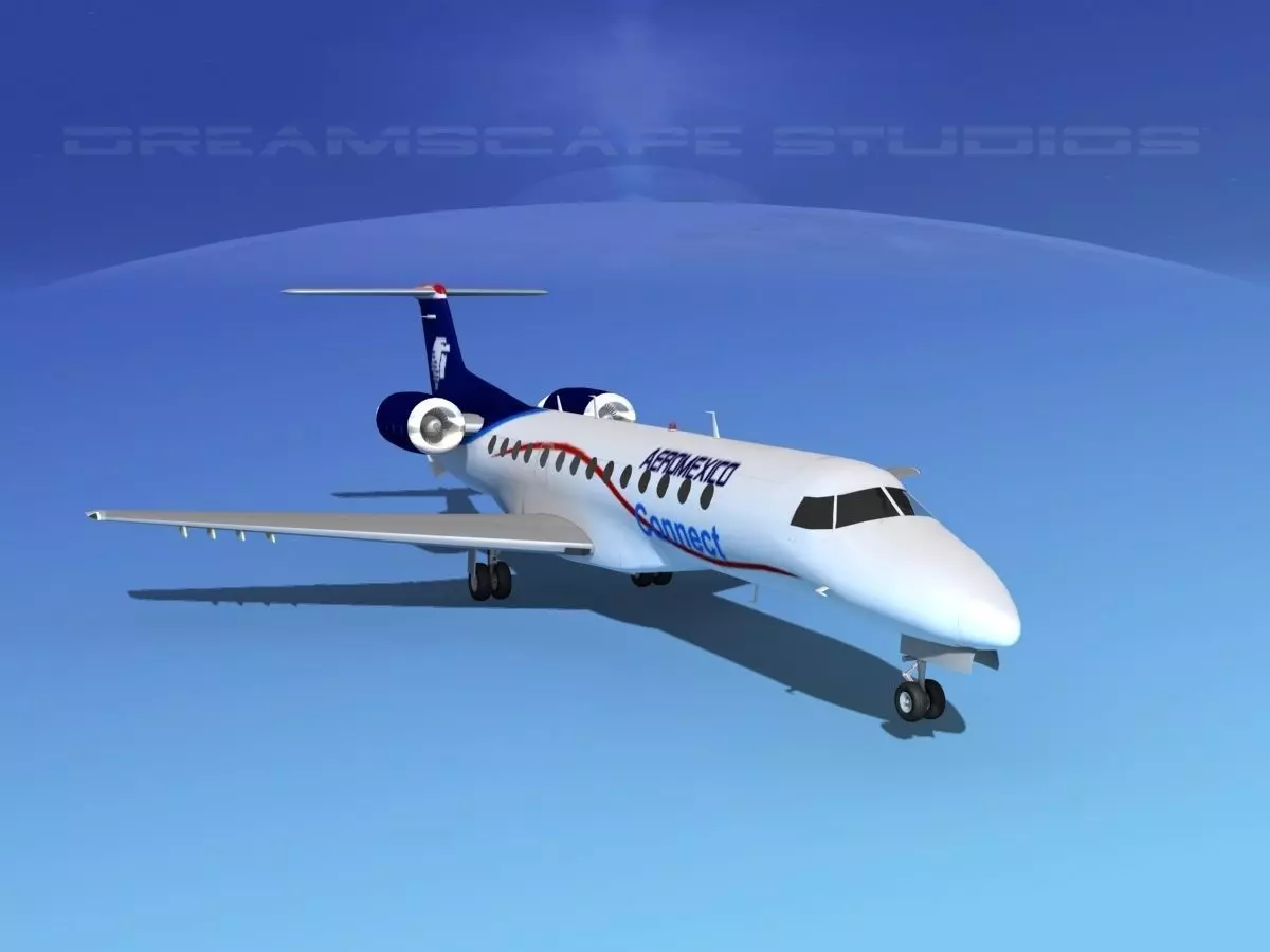 Embraer ERJ-145 Aero Mexico Connect 3D model_2