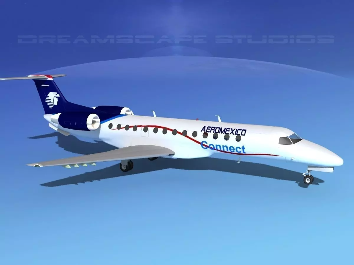 Embraer ERJ-145 Aero Mexico Connect 3D model_3