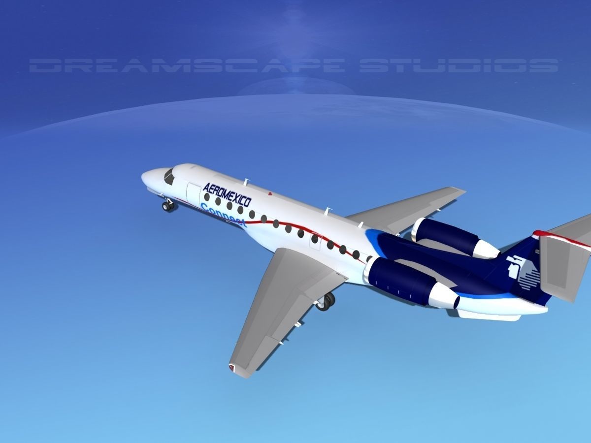 Embraer ERJ-145 Aero Mexico Connect 3D model_25