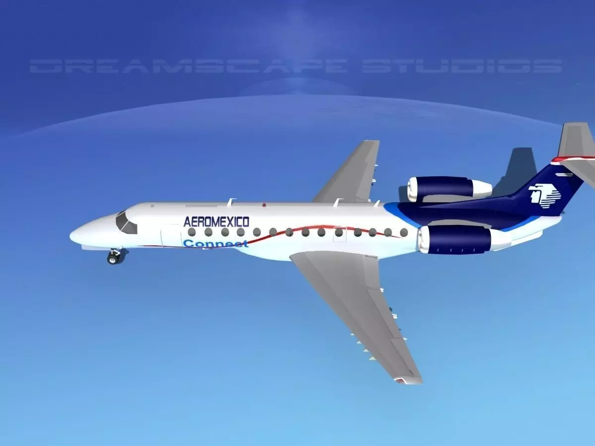 Embraer ERJ-145 Aero Mexico Connect 3D model_10