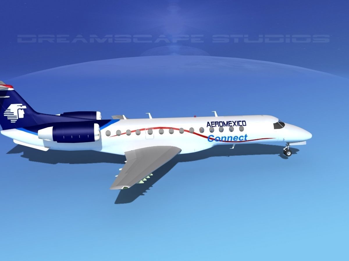 Embraer ERJ-145 Aero Mexico Connect 3D model_21