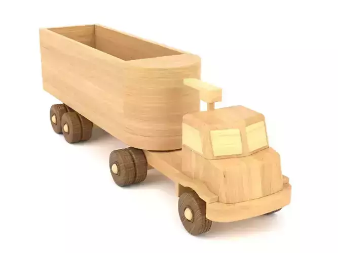 Wooden toy truck 12