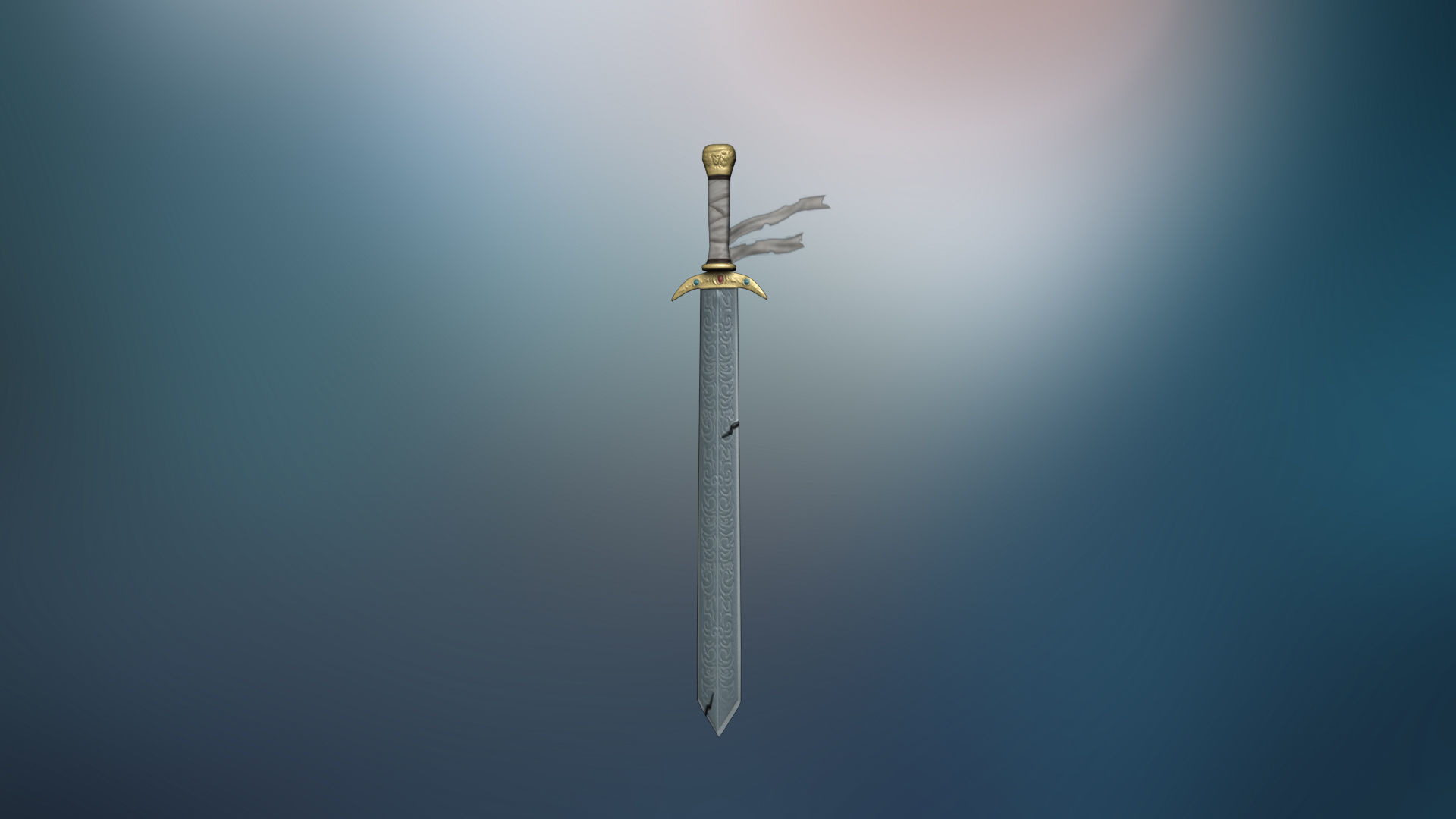 Sword  Light Model Low-poly 3D model_3