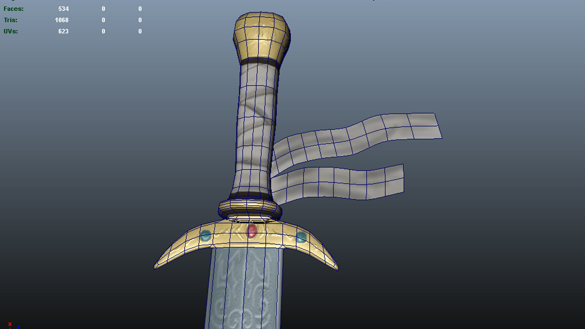 Sword  Light Model Low-poly 3D model_6
