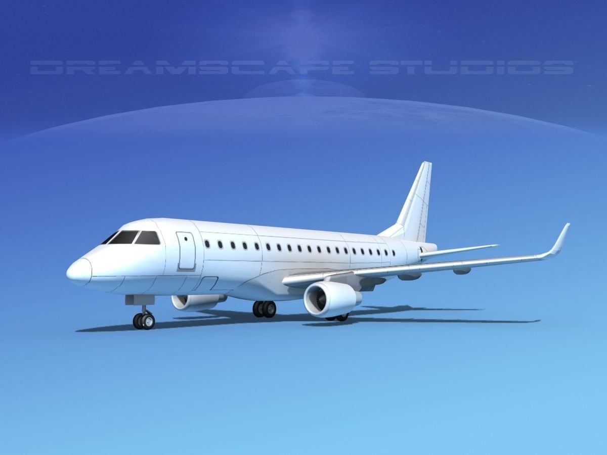 Embraer E-170 LP SS Low-poly 3D model_2