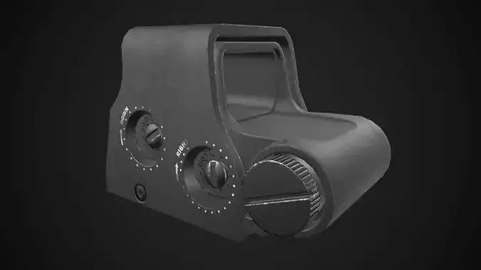 EOTech Holographic Red Dot Sight Game Ready Low-poly 3D model