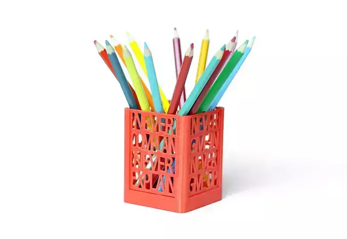 Never Surrender Desk Organizer Free 3D print model
